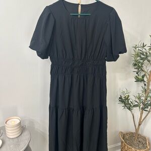 Chic Black Midi Dress for Women